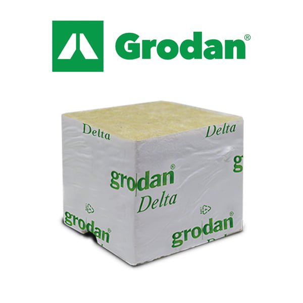30 x PREMIUM GRODAN WRAPPED ROCKWOOL CUBES 75MM x 75MM WITH HOLE ROCK WOOL 