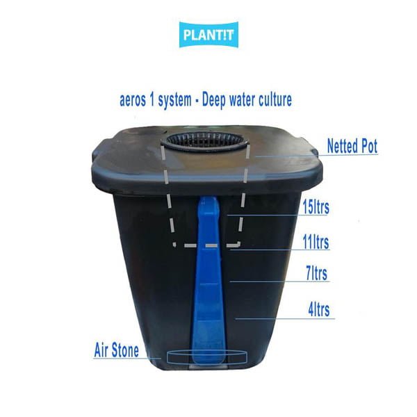 PLANTiT IWS Deep Water Culture DWC OxyPot Bubbler Hydroponic System Aeros IV 