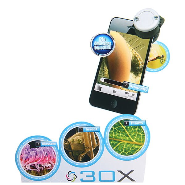 Microscope pour smartphone, grossissement de 30x 