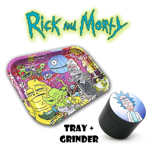 Rick and Morty Herb Grinders + Rolling Tray - Just Hydroponics